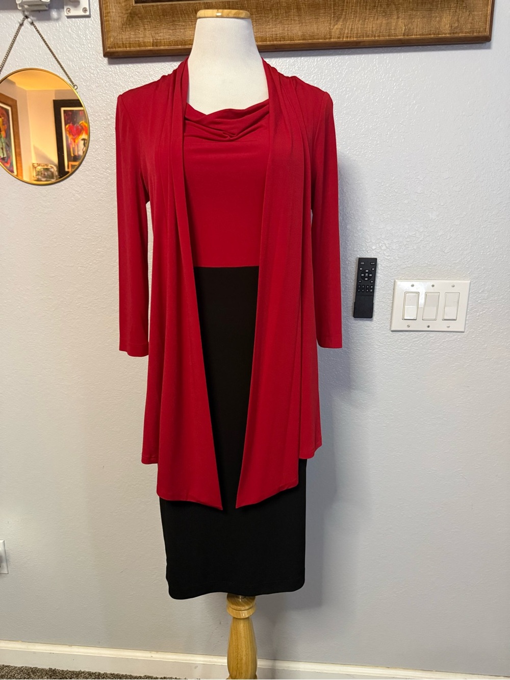 Connected Apparel Red Blouse with Tag